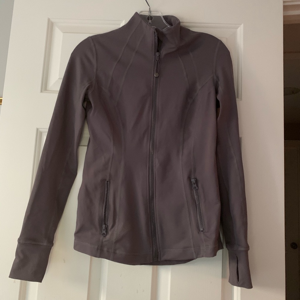 Purple athleisure zip jacket